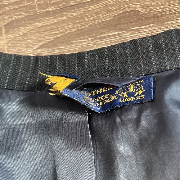 Vintage Mens Brooks Brothers Golden Fleece Gray Pinstriped Suit43R 38x29 - Picture 4 of 16